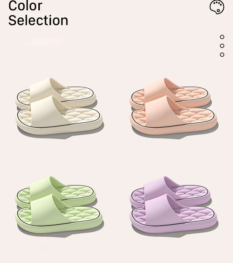 Chinelos macios super leves, moda simples, sapatos elásticos de eva, tênis coloridos na porta, chinelos de banheiro - MUNIQUE SOTTILI ACESSÓRIOS