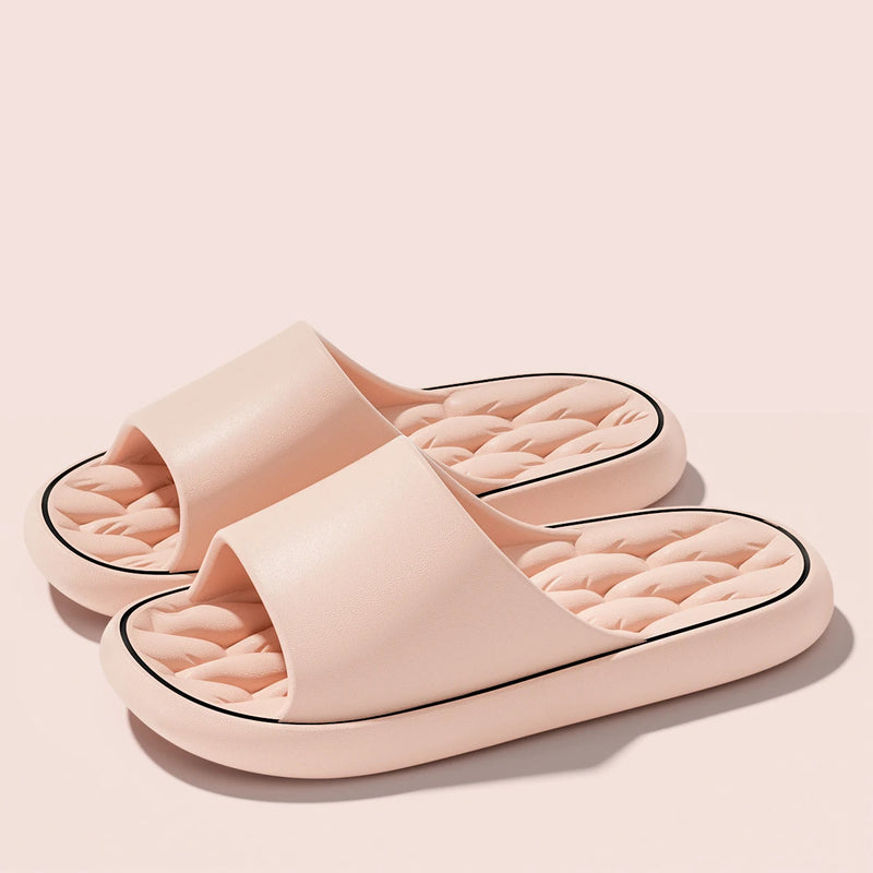 Chinelos macios super leves, moda simples, sapatos elásticos de eva, tênis coloridos na porta, chinelos de banheiro - MUNIQUE SOTTILI ACESSÓRIOS