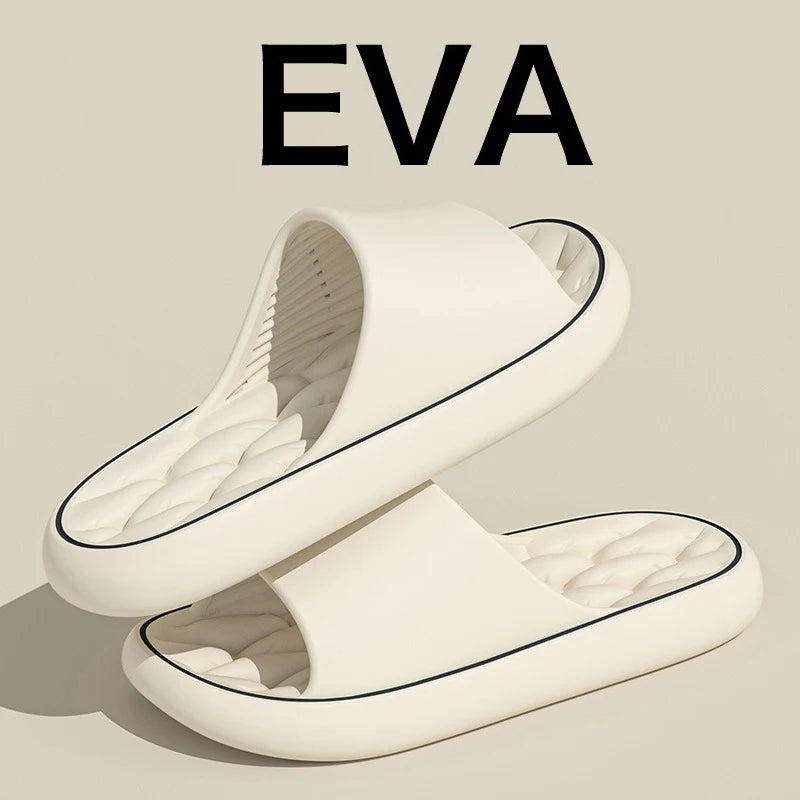 Chinelos macios super leves, moda simples, sapatos elásticos de eva, tênis coloridos na porta, chinelos de banheiro - MUNIQUE SOTTILI ACESSÓRIOS