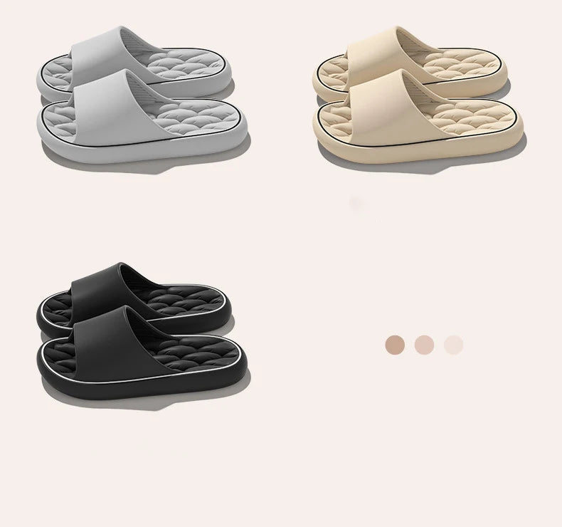 Chinelos macios super leves, moda simples, sapatos elásticos de eva, tênis coloridos na porta, chinelos de banheiro - MUNIQUE SOTTILI ACESSÓRIOS